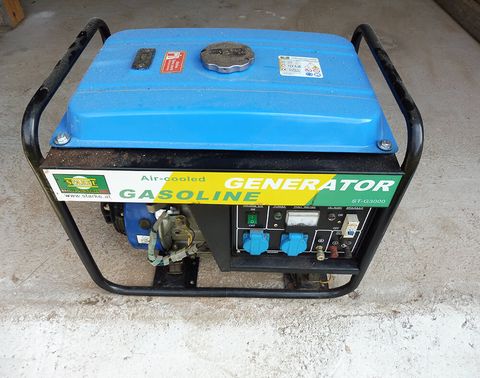 A gas powered generator